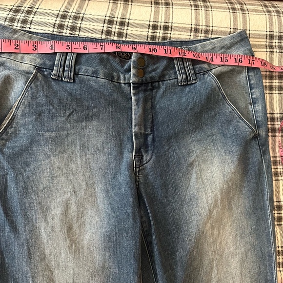Lucky Brand Vintage? Y2K Kick Flare Cotton Flap Back Pockets Trouser Jeans 10/30 - Picture 13 of 16